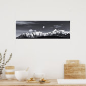 山と月 ポスター (キッチン)