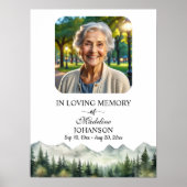 山と木のお祝いの生活葬儀 ポスター (正面)