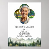 山と木のお祝いの生活葬儀 ポスター (正面)