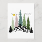 山と木の穏やかな自然 ポストカード (正面)