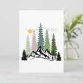 山と木の穏やかな自然 招待状 (スタンド正面)