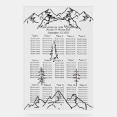 山と木の輪郭結婚の座席表 アクリルサイン (正面)