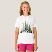 山と木の静かな自然 Tシャツ (正面フル)