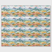 山と木の風景 ラッピングペーパー (フラット)