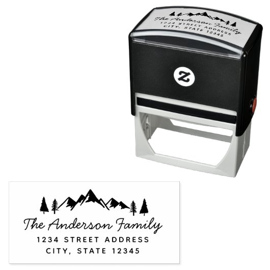 山と木ファミリー名差出人住所 セルフインキングスタンプ (インサイチュ)