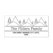 山と木ファミリー名差出人住所 ラバースタンプ (インプリント)