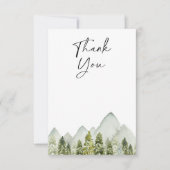 山と木ベビーシャワーサンキューカード サンキューカード (正面)