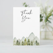 山と木ベビーシャワーサンキューカード サンキューカード (スタンド正面)