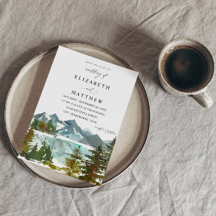 山と木素朴の結婚数 招待状