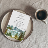 山と木素朴の結婚数 招待状