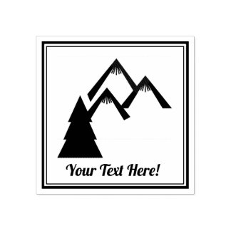 山と木 ラバースタンプ