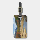 山と松のある曲がりくねったコロラド川 ラゲッジタグ (正面縦)