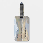 山と松のある曲がりくねったコロラド川 ラゲッジタグ (裏面縦)