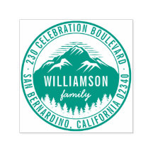 山と松の木ラウンド素朴差出人住所