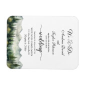 山と松の結婚式招待状 マグネット (横)