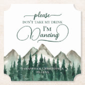 山と松は酒を飲まな結婚い ペーパーコースター (正面)