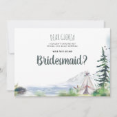 山と森の冒険  ブライズメイドへのお願い 招待状 (正面)