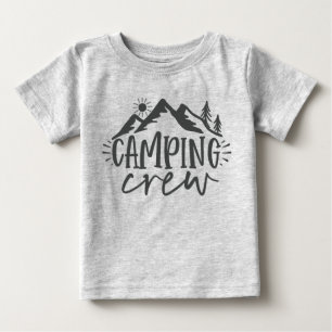 山と森の日の出キャンプクルー ベビーTシャツ