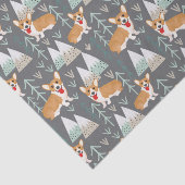 山と森の模様のコーギー 薄葉紙 (詳細)