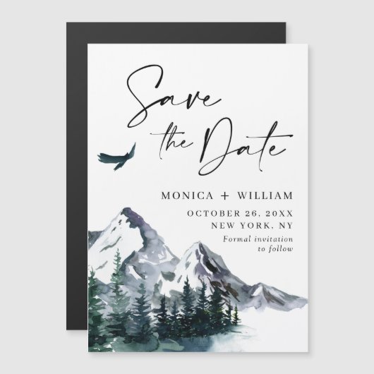 山と森の記念日マグネットカード (正面/裏面)