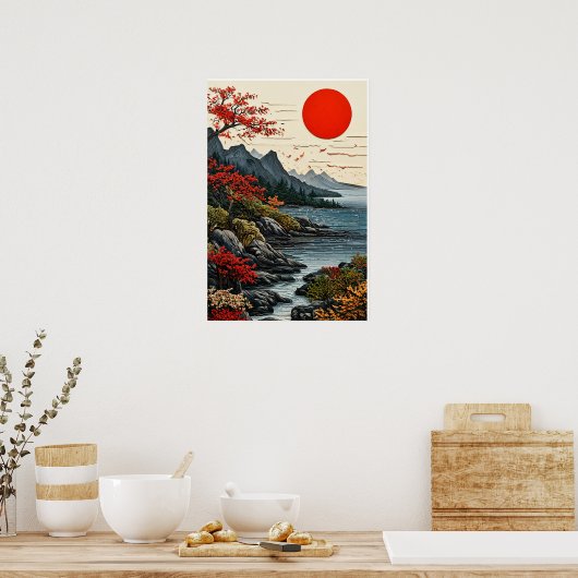 山と森 ポスター (キッチン)