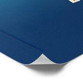 山と水のアンカレッジアラスカのスカイライン ポスター (角)