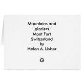 山と氷河カードを持つモントフォート (裏面横)