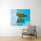 山と海の中(50 x 60")タペストリー タペストリー (インサイチュ(横))