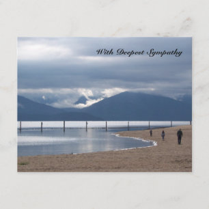 山と海の聖書の聖句の同情カード カード