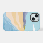 山と海の風景 iPhone 15ケース (裏面横)