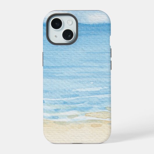 山と海の風景 iPhone 15ケース (裏面)