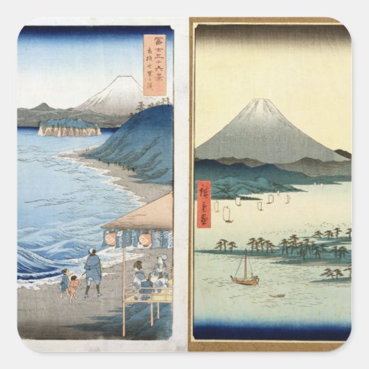 山と海岸線 スクエアシール (正面)