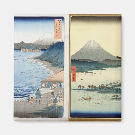 山と海岸線 マグネット (正面)