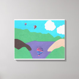 山と湖のシーンを含むキャンバス キャンバスプリント