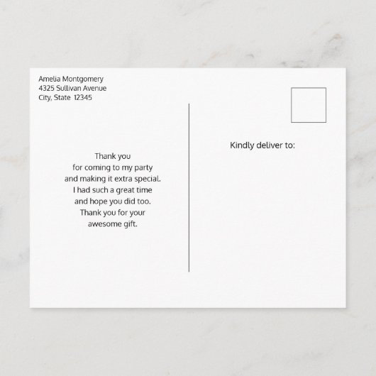 山と湖の景色の自然写真ありがとう ポストカード (裏面)