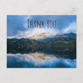 山と湖の景色の自然写真ありがとう ポストカード (正面)