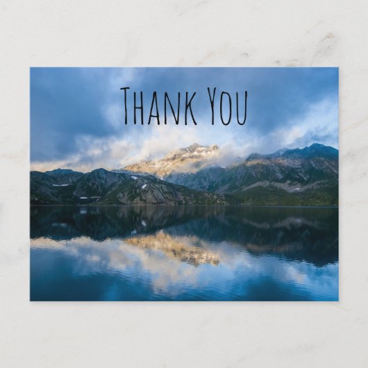 山と湖の景色の自然写真ありがとう ポストカード (正面)
