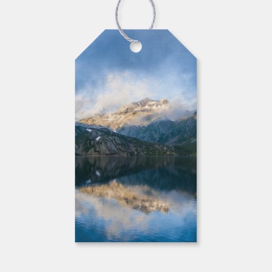 山と湖の自然誕生日サンキュー ギフトタグ (裏面)