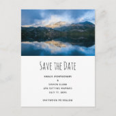 山と湖の風光明媚な自然写真結婚の数 案内ポストカード (正面)