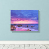 山と湖の風光明媚な自然写真 キャンバスプリント (インサイチュ (ウッドフロア))