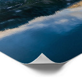 山と湖の風光明媚な自然写真 ポスター (角)