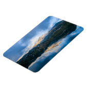 山と湖の風光明媚な自然写真 マグネット (左側)