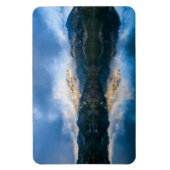 山と湖の風光明媚な自然写真 マグネット (縦)