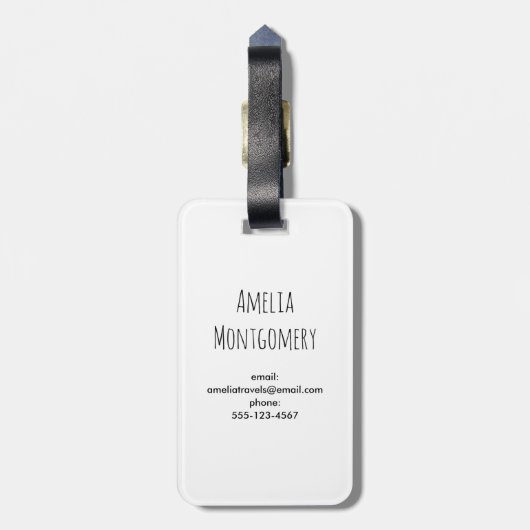 山と湖の風光明媚な自然写真 ラゲッジタグ (裏面縦)