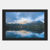 山と湖の風光明媚な自然写真 ラッピングペーパーシート (正面)