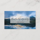 山と湖の風光明媚な自然写真 名刺 (正面)