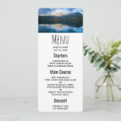 山と湖の風景写真 招待状 (スタンド正面)