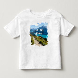 山と湖へハイキングしよう トドラーTシャツ