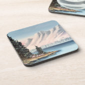 山と湖コースター コースター (左側)