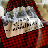 山と背中に愛し、バッファロープレイド フリースブランケット